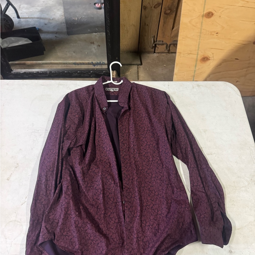 Express Purple Lightweight Shirt Jacket